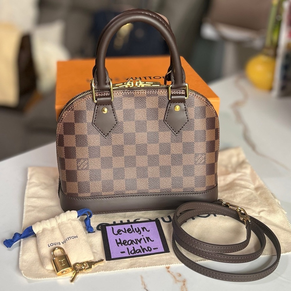 SOLD-Authentic Louis Vuitton Neverfull GM Set Damier Ebene Red